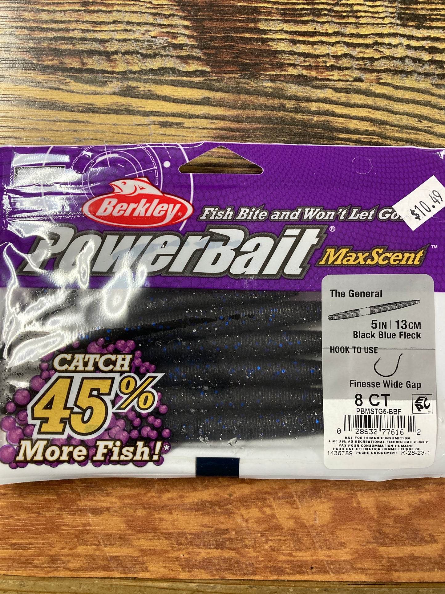 Berkley The General 5” Black Blue Fleck.