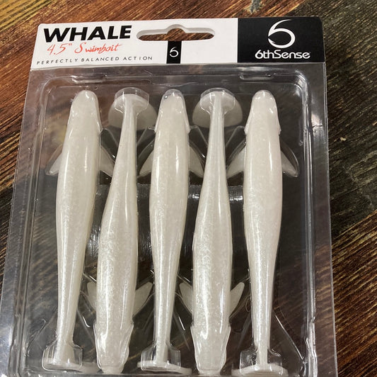 6th Sense Whale Swimbait 4.5" Pearl White