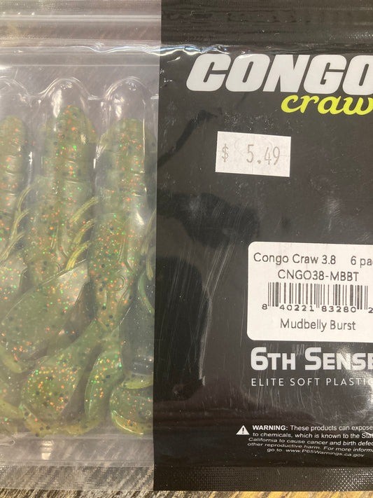 6th Sense Congo Craw 3.8 Mudbelly Burst