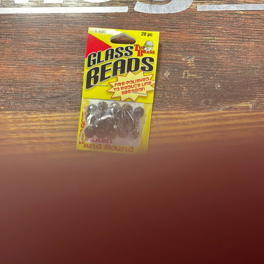 Top Bass Glass Beads 8mm BLACK