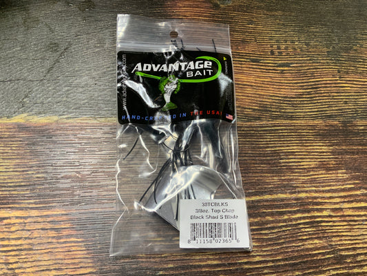 Advantage Top Chop Buzz Bait 3/8 oz. Silver Black Shad