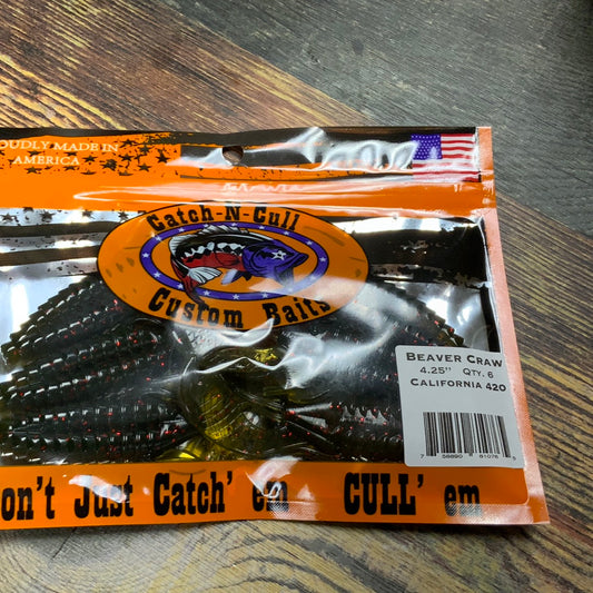 Catch-N-Cull Beaver Craw 4.25” California 420