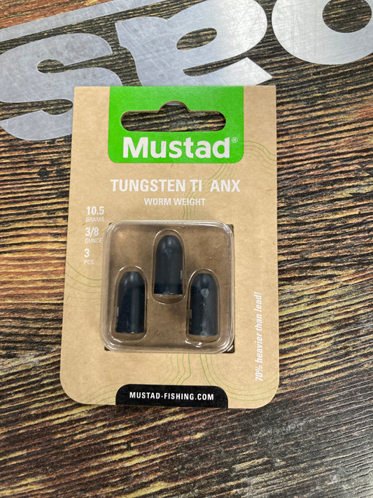 Mustad Titanx Worm Weight Tungsten 3/8 oz.