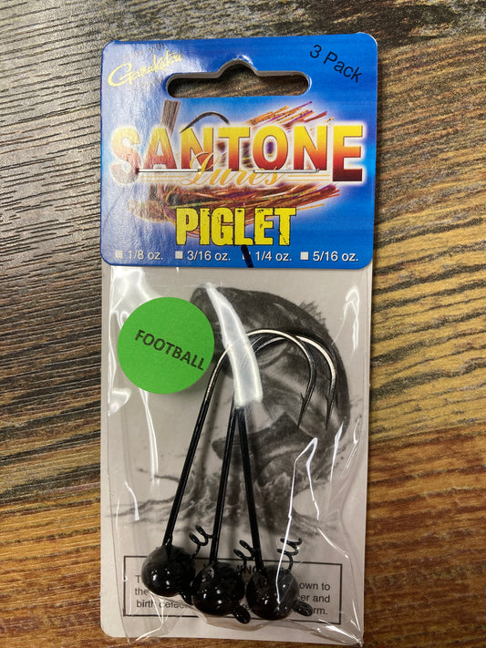 Santone Piglet Football Jig Head 1/4 oz. Black