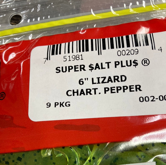 Zoom 6” Lizard - Chartreuse Pepper