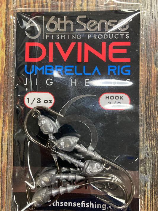 6th Sense Divine Umbrella Jig Heads 1/8 oz. 3/0 Lead