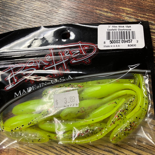 Bone Head Slim Slick 3" Confetti Chartreuse