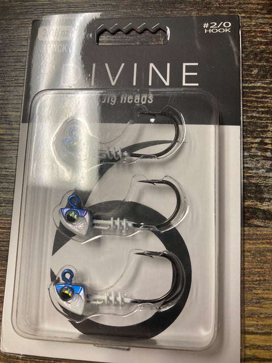 6th Sense 3/16 Divine Jig Heads 3/16 oz 2/0 Hook Baby Shad