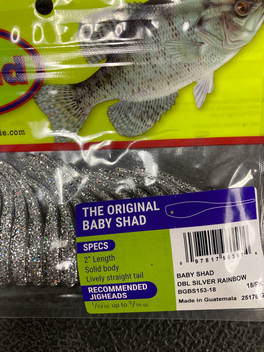 Bobby Garland Baby Shad 2" Double Silver Rainbow