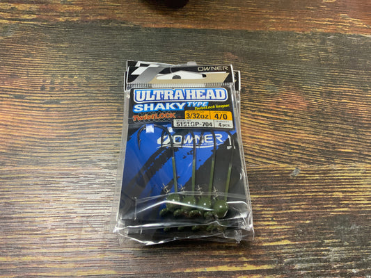 Owner Ultra Head Shaky Head 3/32 oz. 4/0 Green