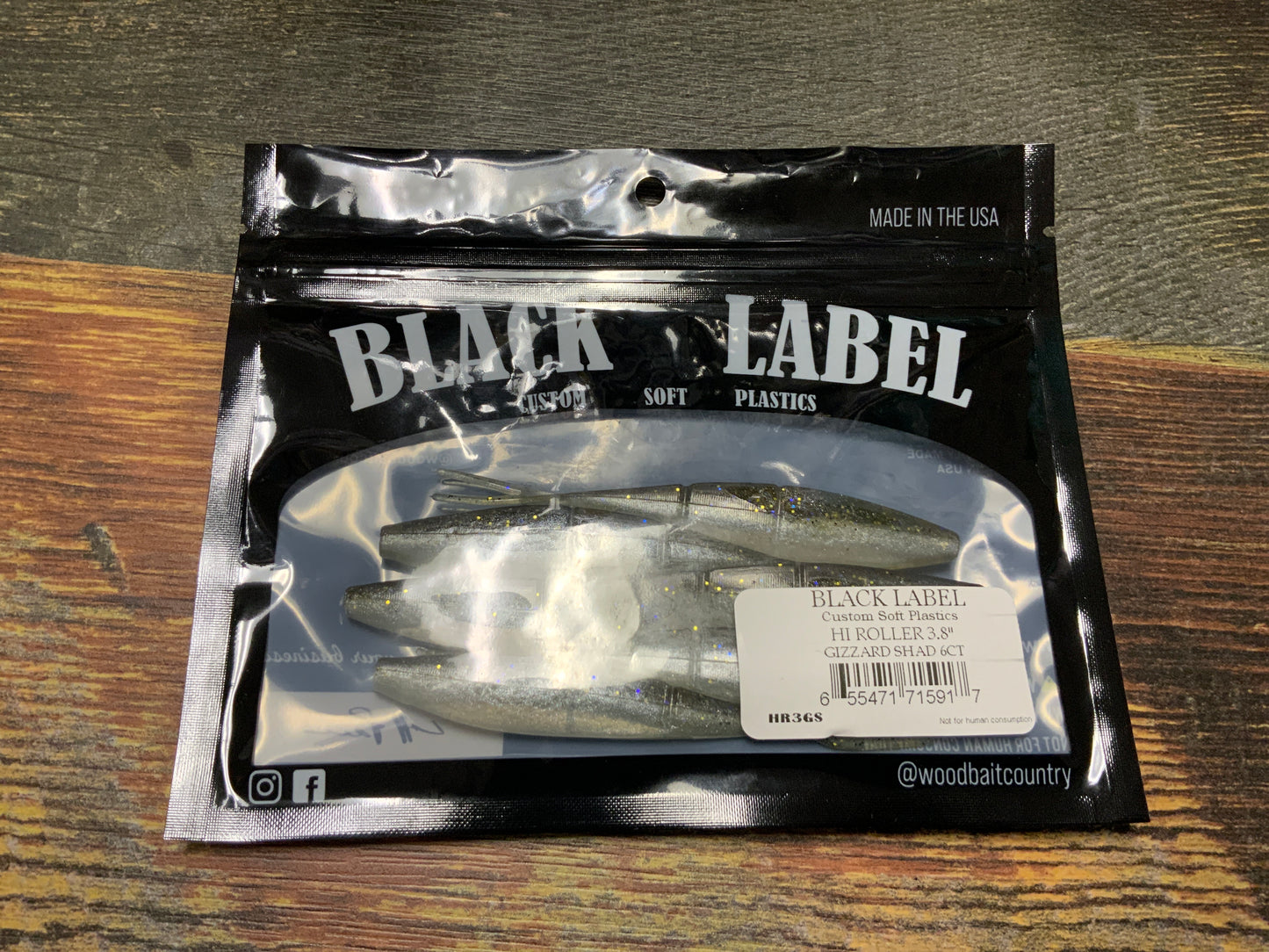 Black Label Hi Roller 3.8" Gizzard Shad