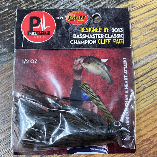 V&M Pulse Swim Jig 1/2 oz. Green Pumpkin