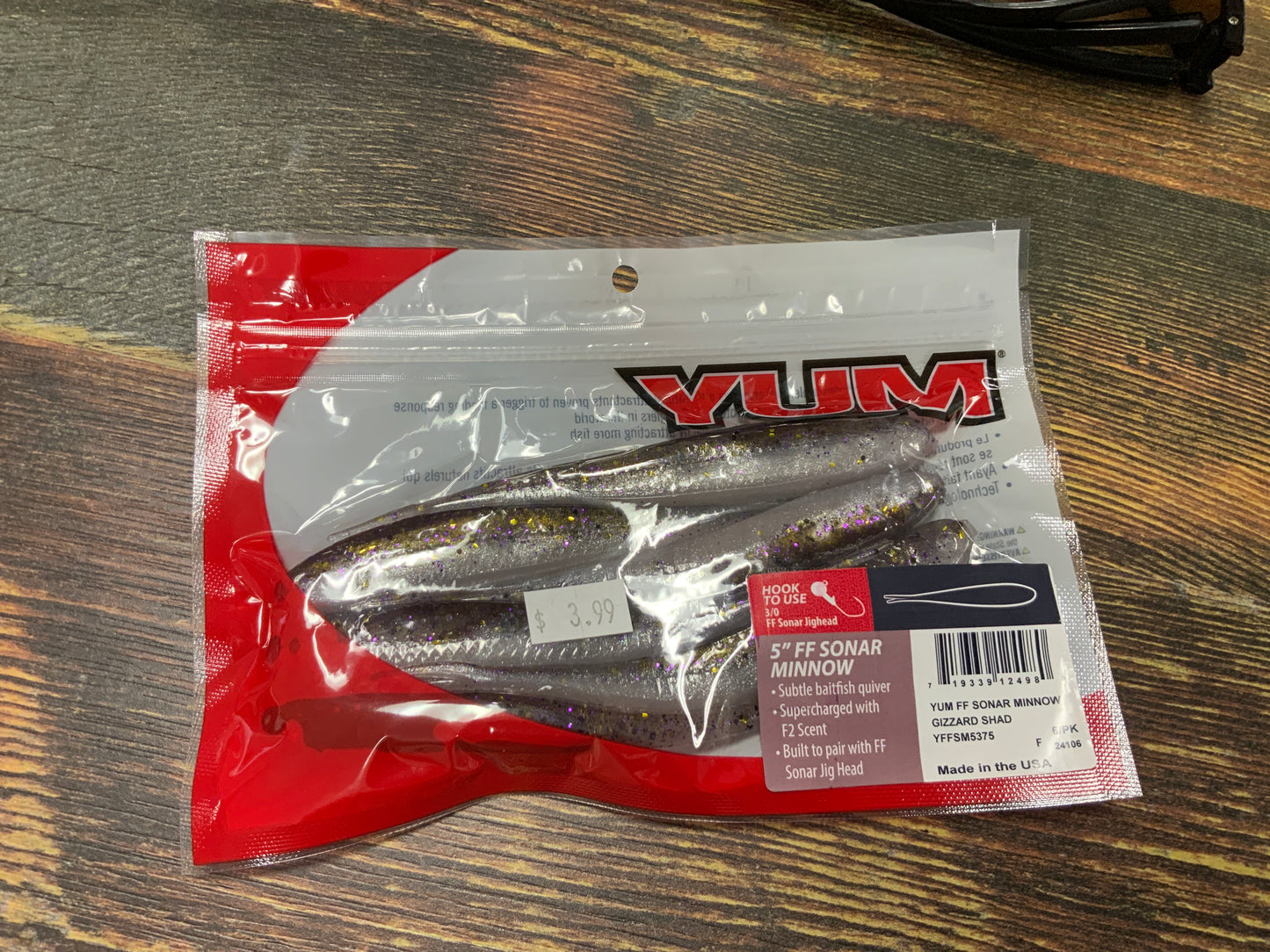 Yum FF Sonar Minnow 5" Gizzard Shad