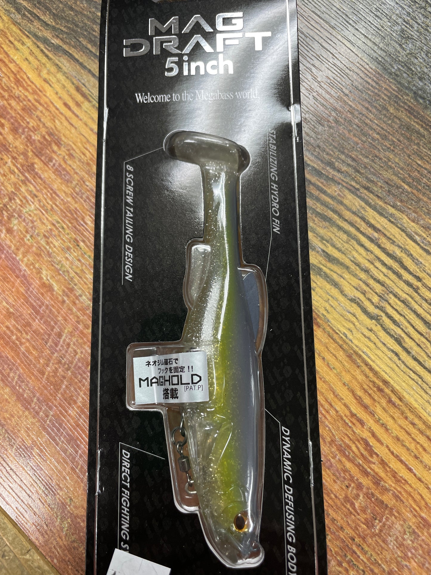 Megabass Mag Draft 3/4 oz. 5” Pro Blue Clear Chartreuse