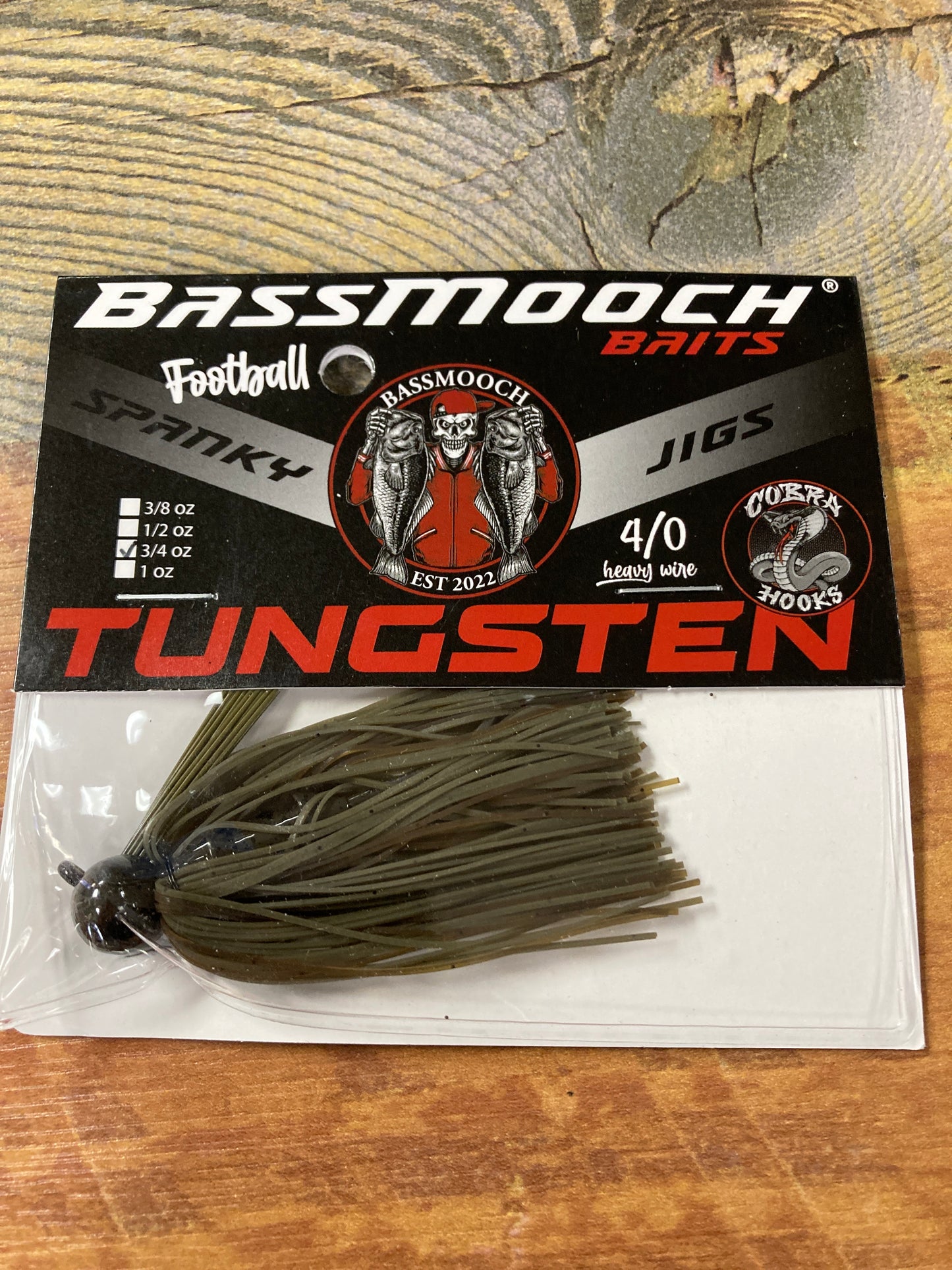 Bassmooch Football Jigs 3/4 Green Pumpkin