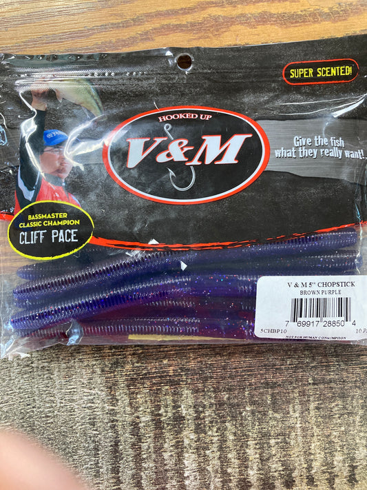 V&M Chopstick 5" Brown purple