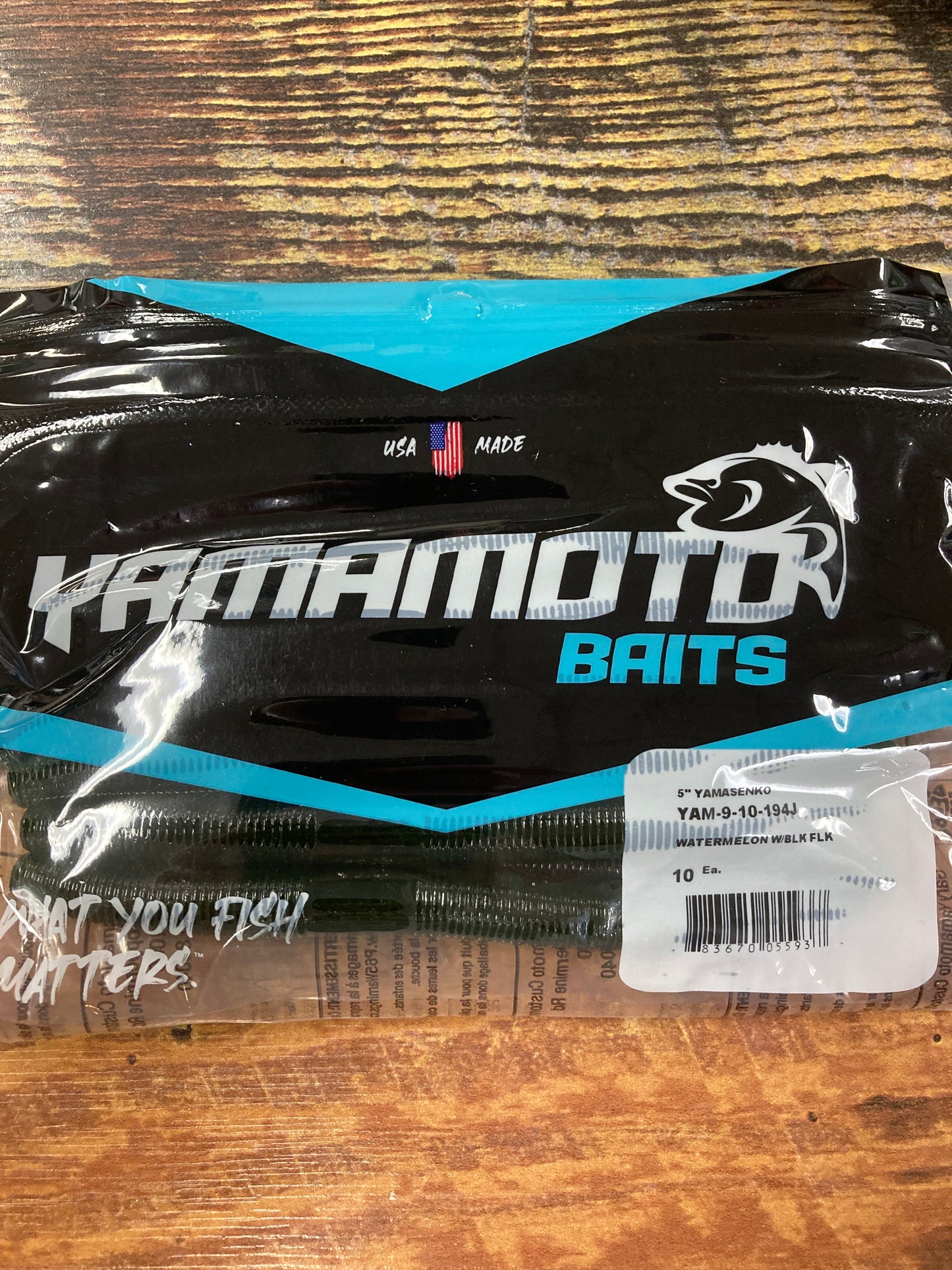 Yamamoto Senko 5” Watermelon Black Flake.
