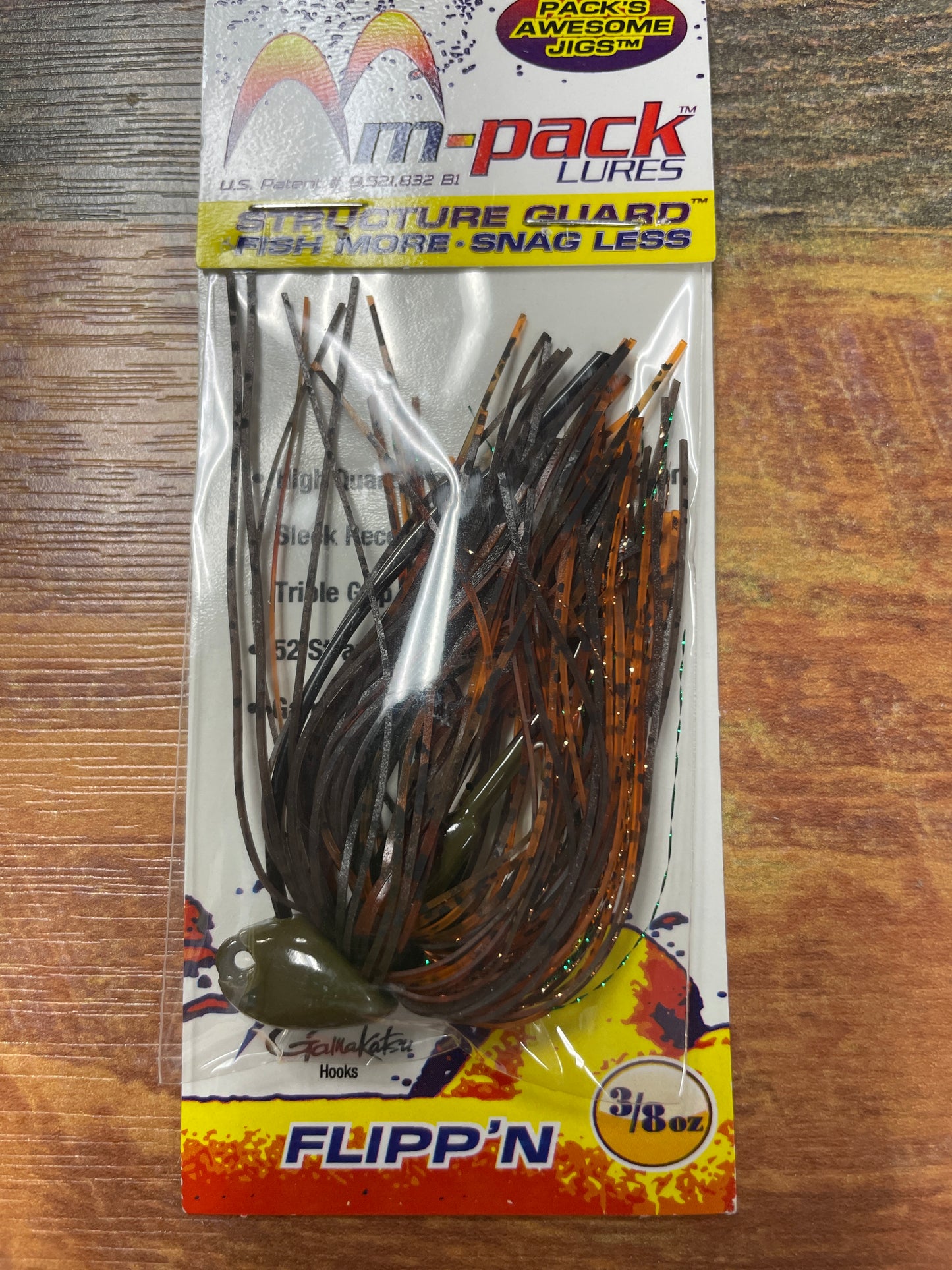 M-Pack Lures 3/8oz FLIPP N JIG  Spring Craw