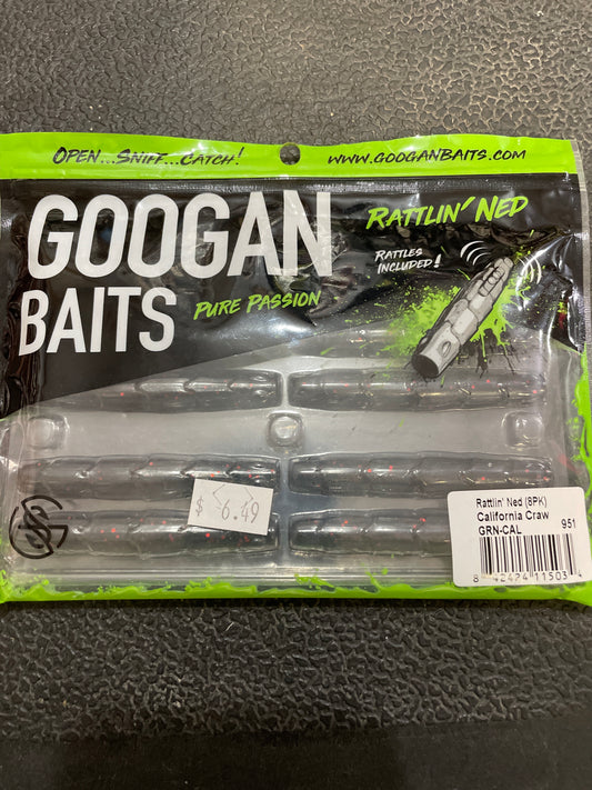 Googan Baits Rattlin’ Ned 8PK California Craw