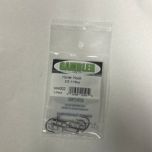 Gambler Hover Hook 1/16 oz. 2/0 Chrome