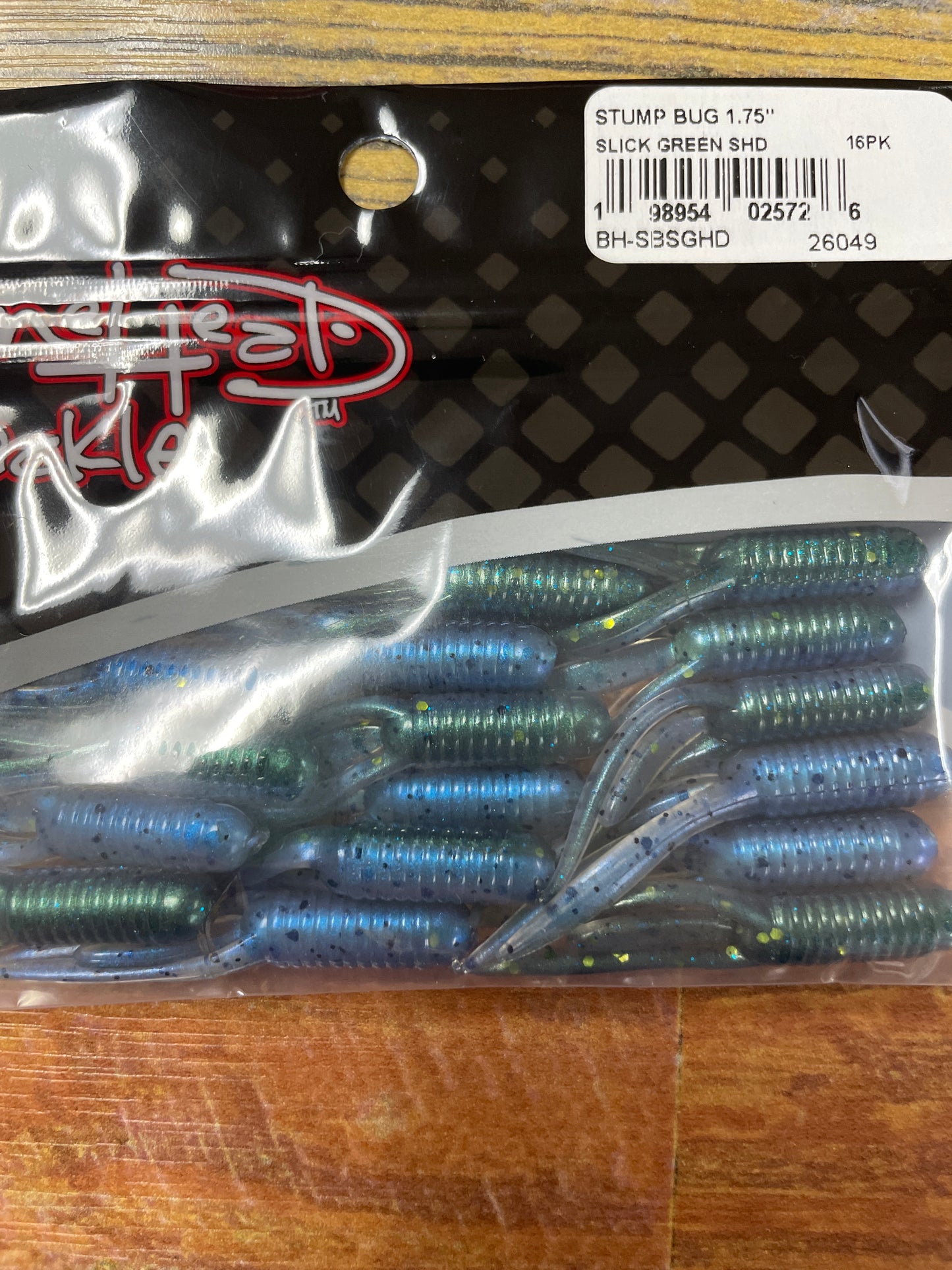 Bone Head Tackle Stump Bug 1.75” Slick Green Shad