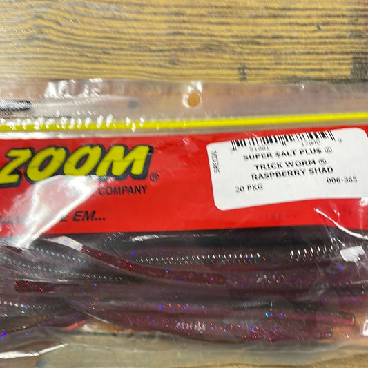 Zoom Trick Worm - Raspberry Shad