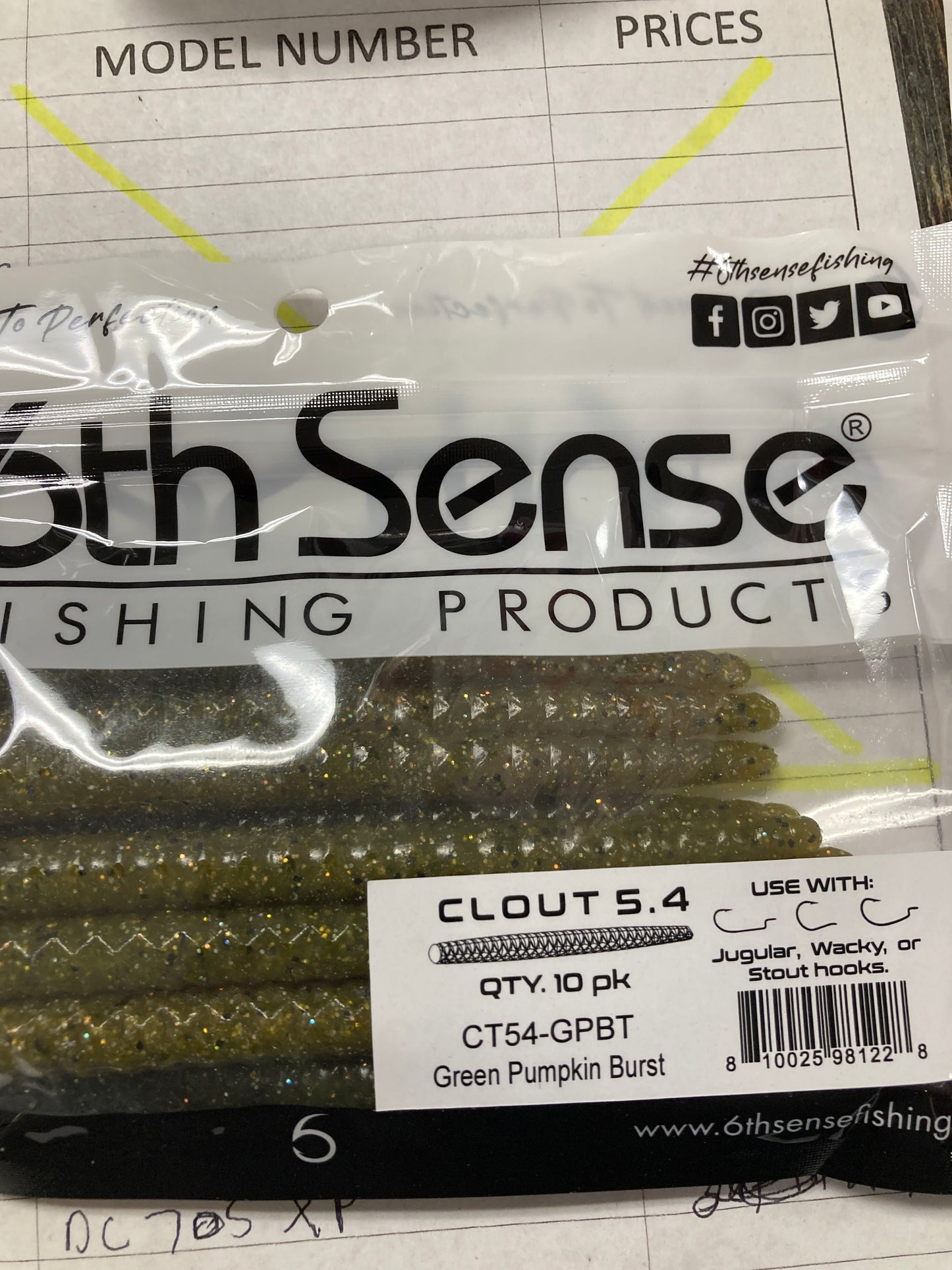 6th Sense Clout 5.4 Green Pumpkin Burst