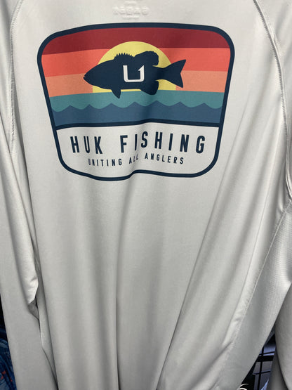 HUK Sunset Bass Long Sleeve 3XL