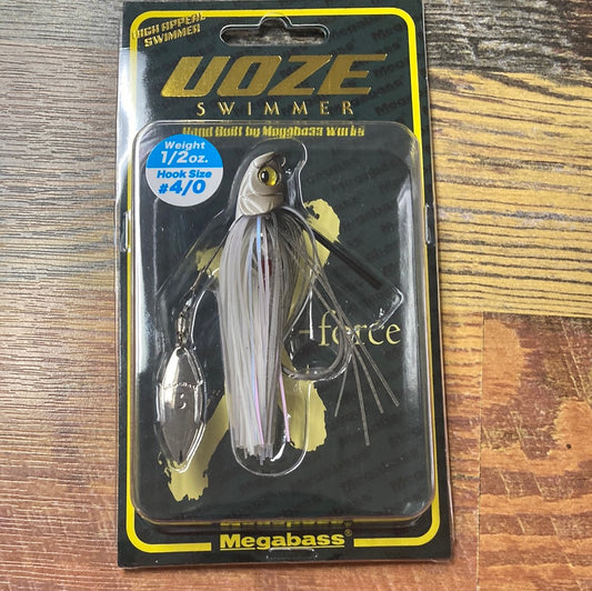 Megabass Uoze Swimmer 1/2 oz. 4/0 Smoke Shad