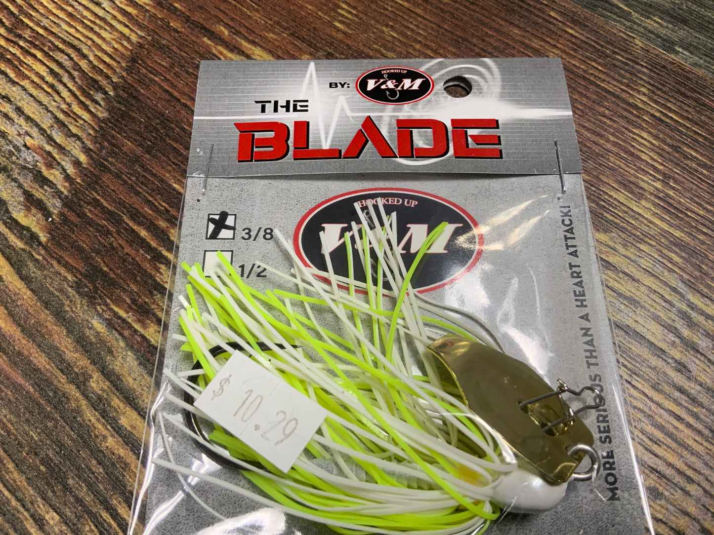V&M The Blade Jig 3/8 oz. Chartreuse White