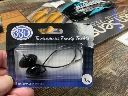3 Brothers Baits 3/4 oz. Black Wobble