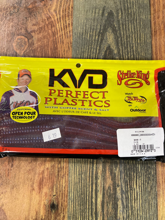 Strike King KVD Bull Worm 8” Plum