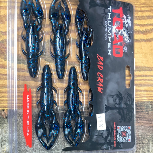 Toad Thumper Bad Craw Black Blue Flake