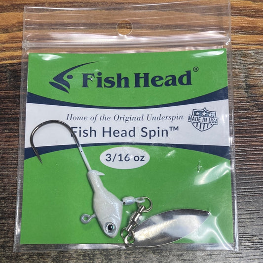 Fish Head Spin 3/16 oz. White