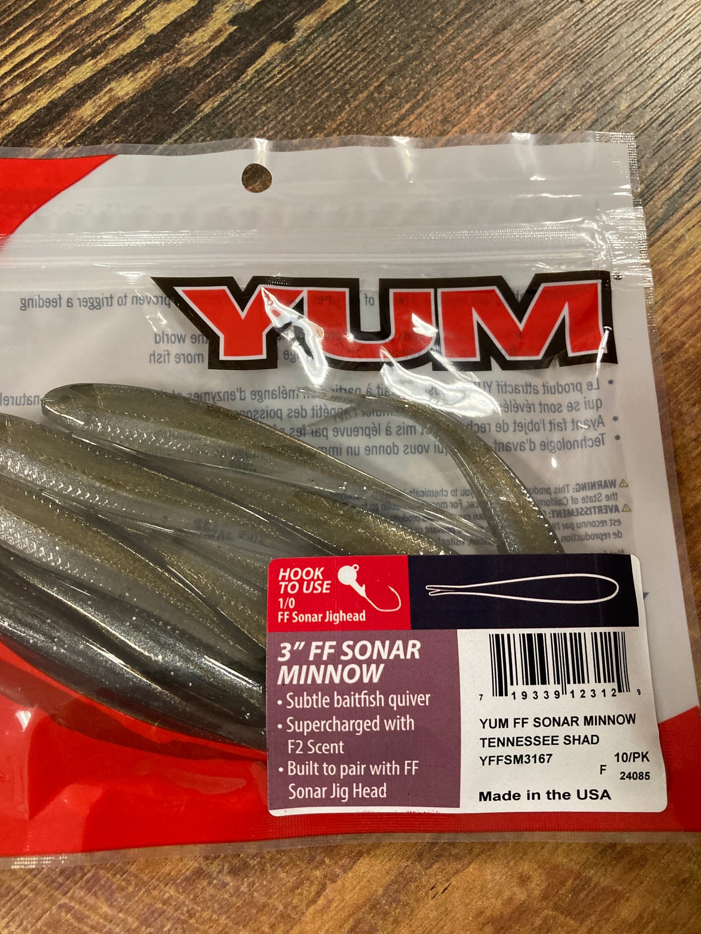 Yum Sonar Minnow 3" Tennessee Shad