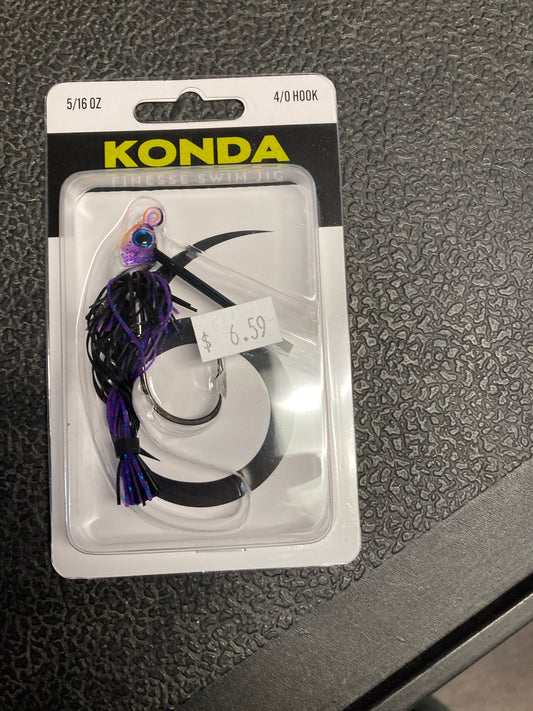 KONDA Finesse Swim Jig 5/16 oz. 4/0 Junebug Gill