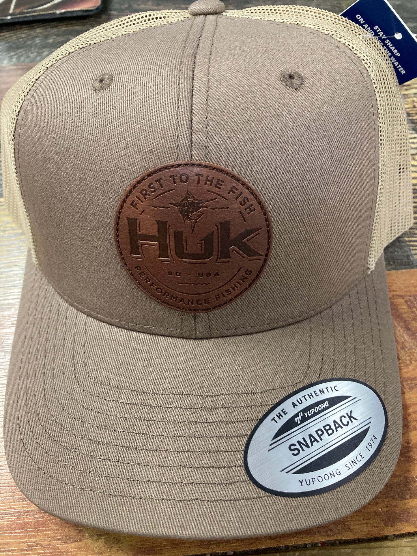 HUK Hat - Learher Patch - Brown/Tan