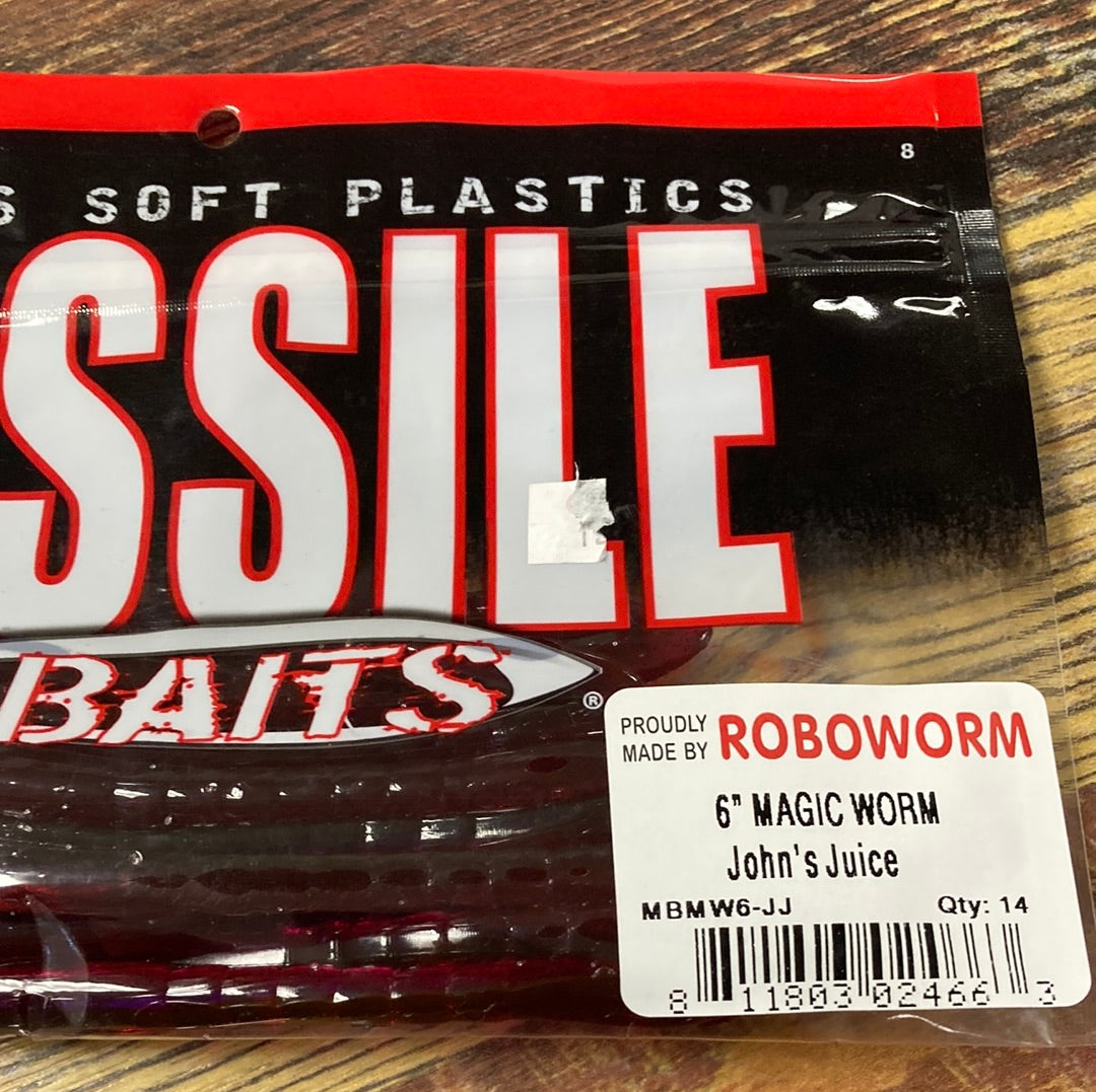 Missile Baits Magic Worm 6" John's Juice