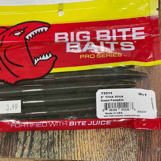 Big Bite Baits 5" Green Pumpkin