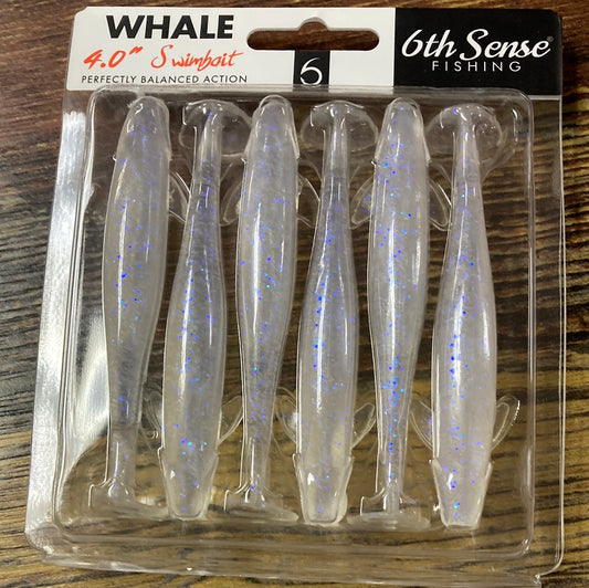6th Sense Whale Swimbait 4.0"  Ghost Ice Minnow