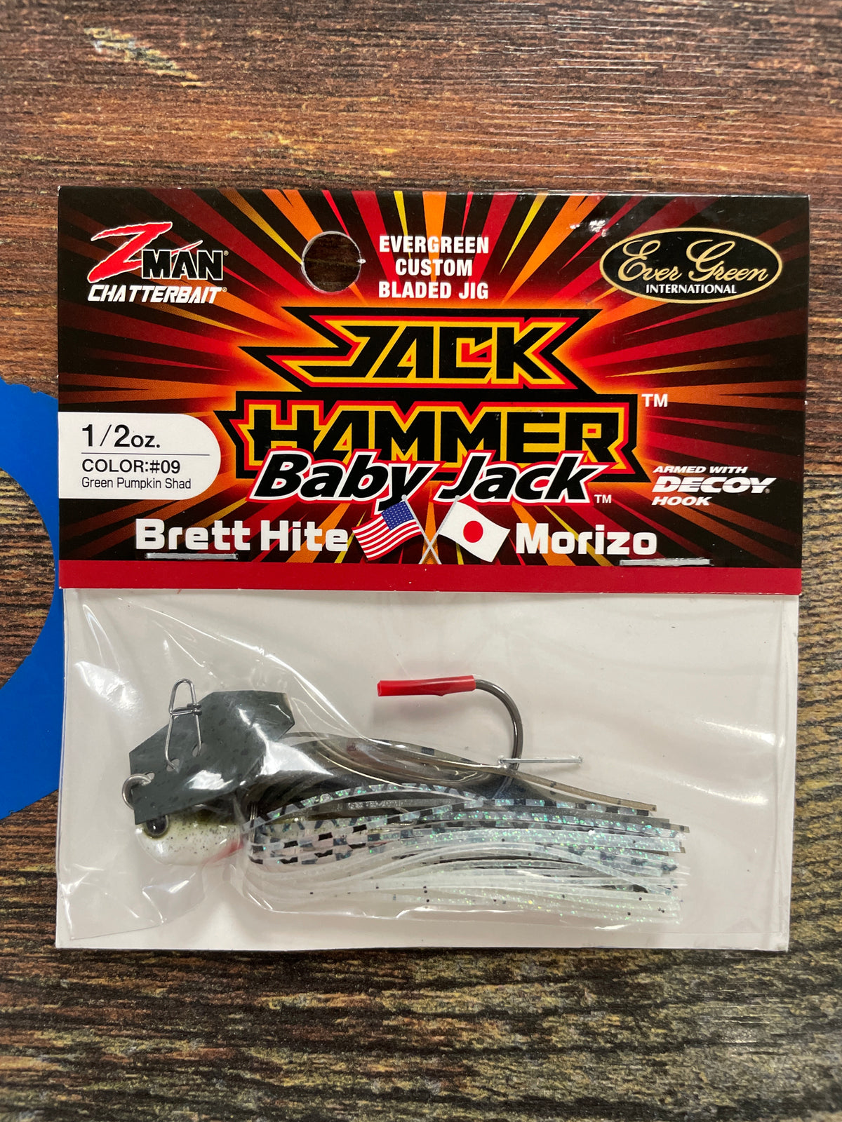 Z Man Baby Jackhammer 1/2 oz Green Pumpkin Shad