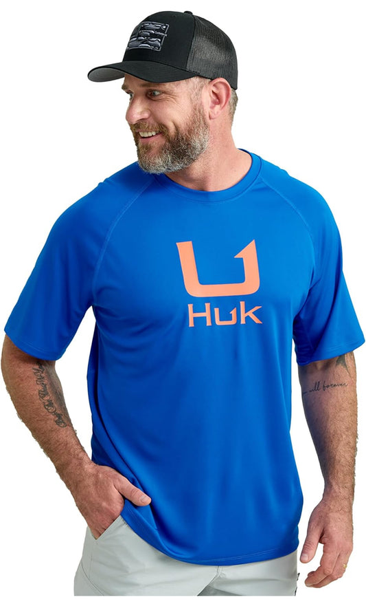 HUK Icon SS Crew Ocean Blue M