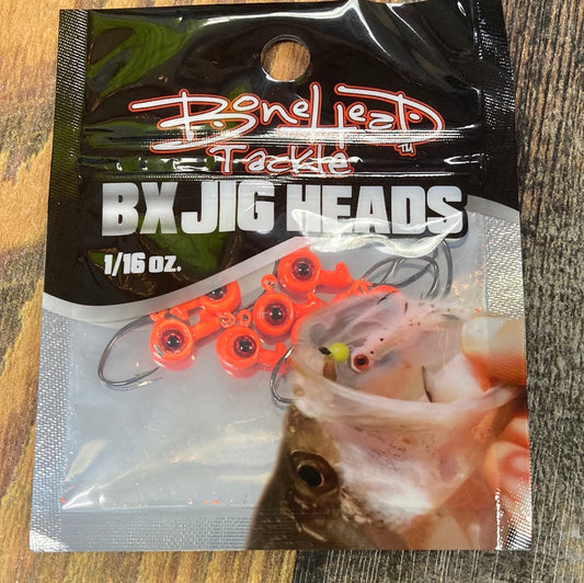 Bonehead BX jig heads 1/16oz Orange
