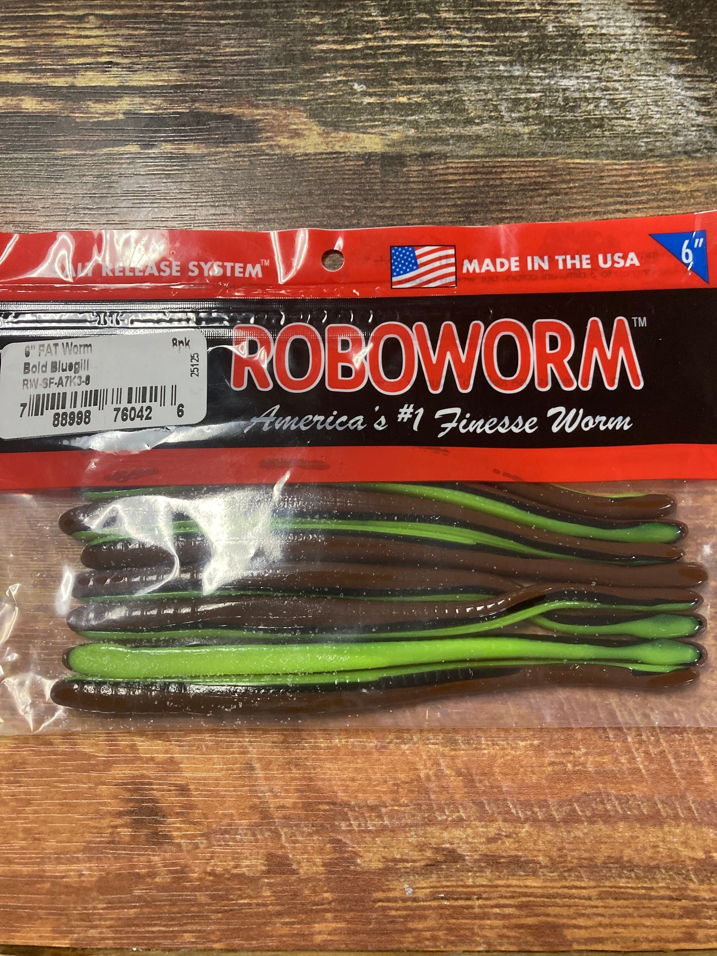 Roboworm 6” FAT Worm Bold Bluegill