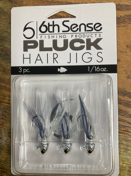 6th Sense Pluck Hair Jigs 1/16 oz. Pro Minnow