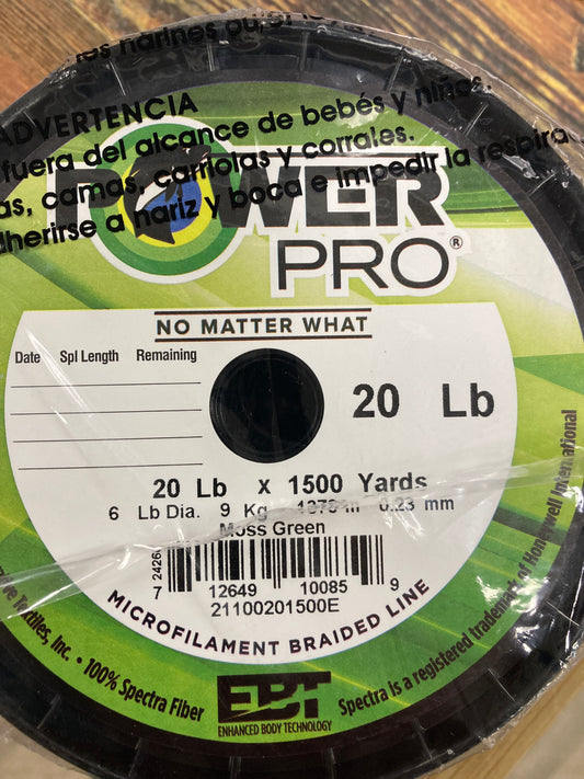 Power Pro 20 lb. 1500 yd. - Moss Green