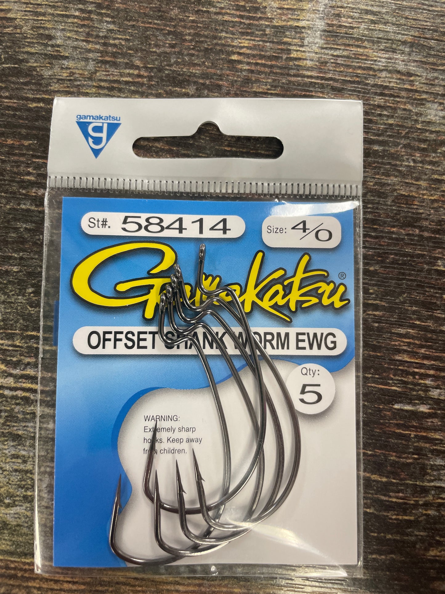 Gamakatsu Offset Shank Worm EWG 4/0
