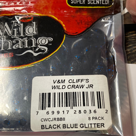 V&M Wild Craw Jr - Black Blue Glitter