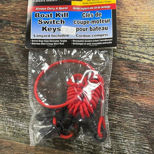 Boat Kill Switch Keys - Red