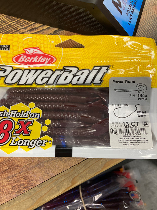 Berkley Power Worm 7” Purple
